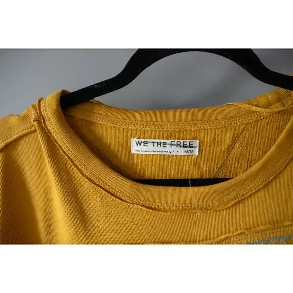 Free People We The Free Cross-Stitch Tee Shirt Medium NEW